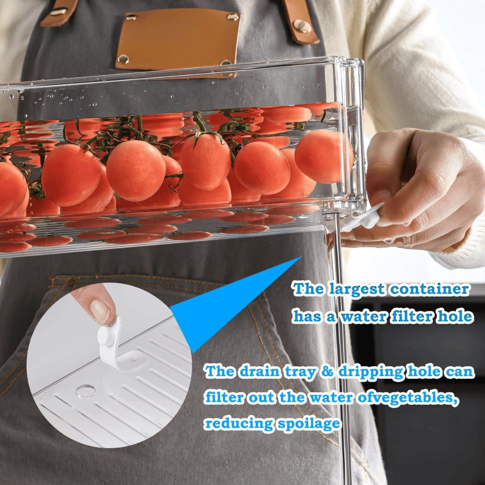 10-Piece Crystal Clear Fridge & Pantry Organizer Set