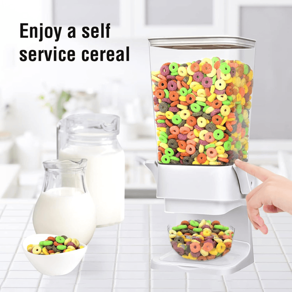 Set of 2 Countertop Cereal Dispensers - 5.5qt (White)